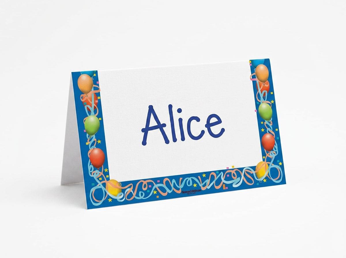 Birthday Place Cards – 25 Birthday Place Cards (Balloons) – 77033