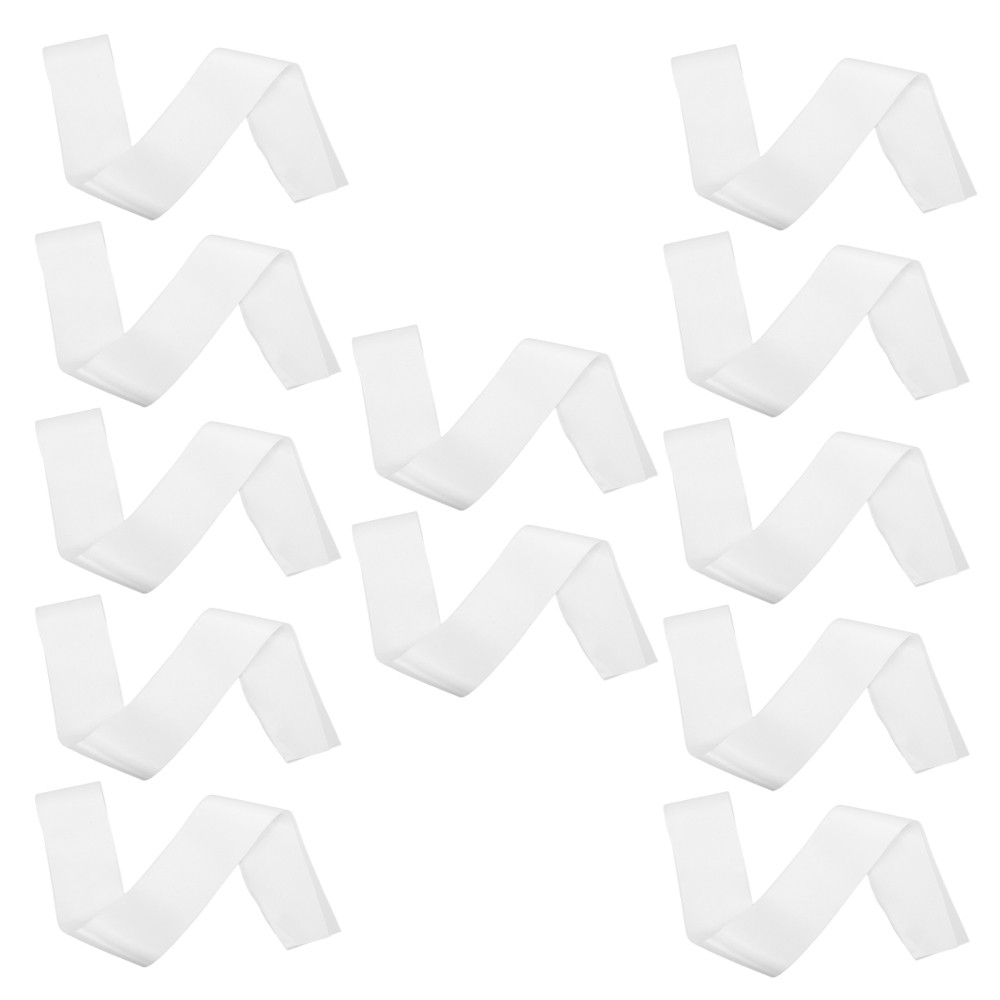 12Pcs Durable White Satin Sashes Plain for Wedding Graduation Prom Party Decor