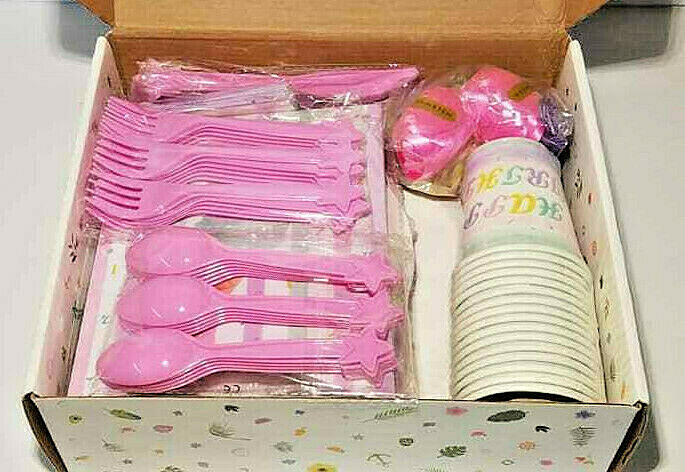 WERNNSAI Ice Cream Theme Party Supplies Pink Birthday Decorations