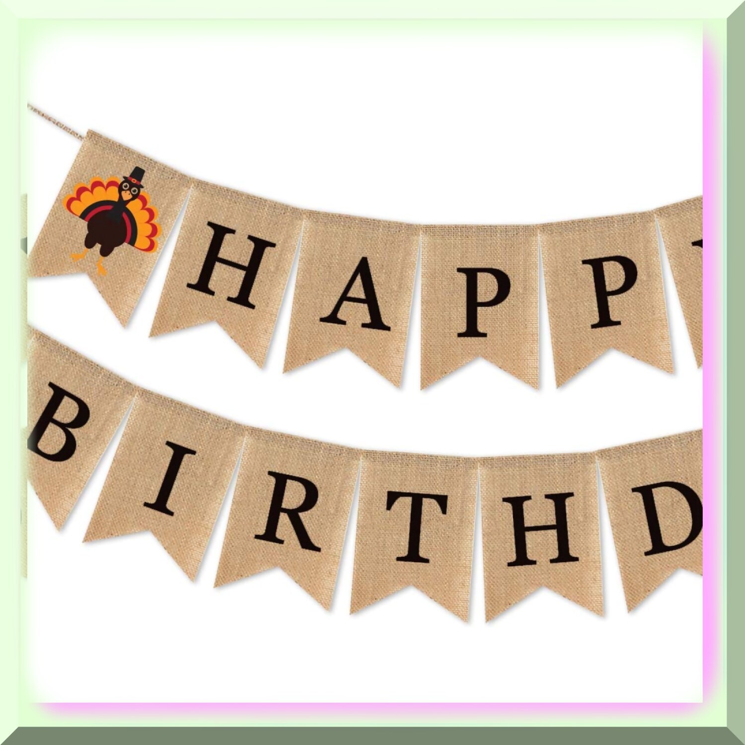 Rustic Burlap Party Bunting Eco-Friendly Garland