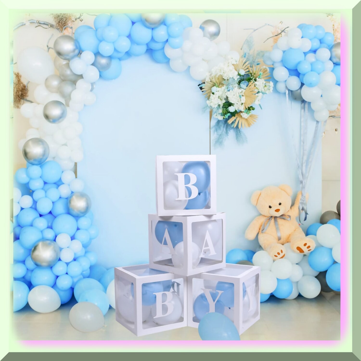 42pc Baby Shower Letter Balloon Box Set