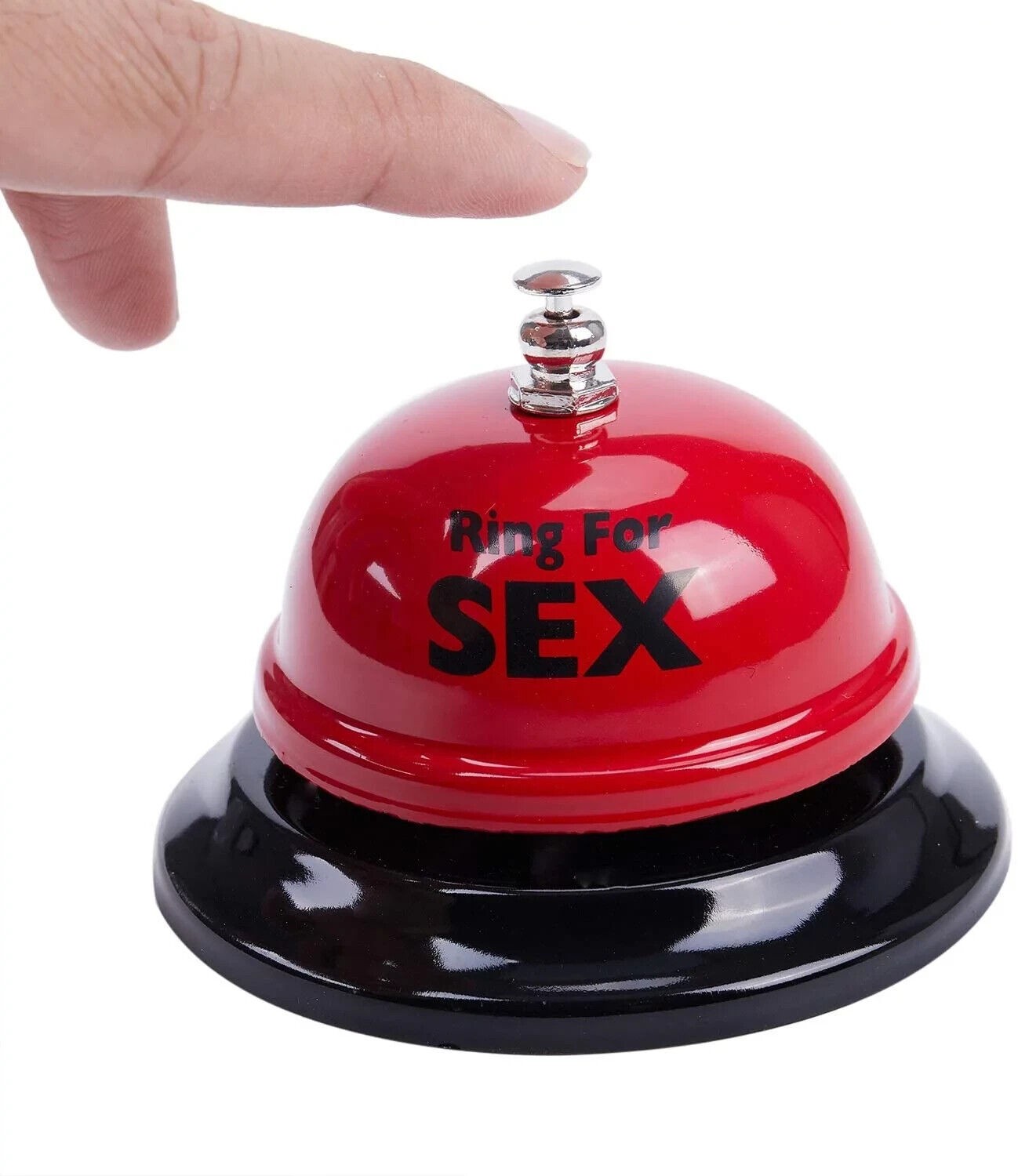 RING FOR SEX BELL – Red Hot Bedroom Office Desk Gag Joke Bar Man Cave Kitchen