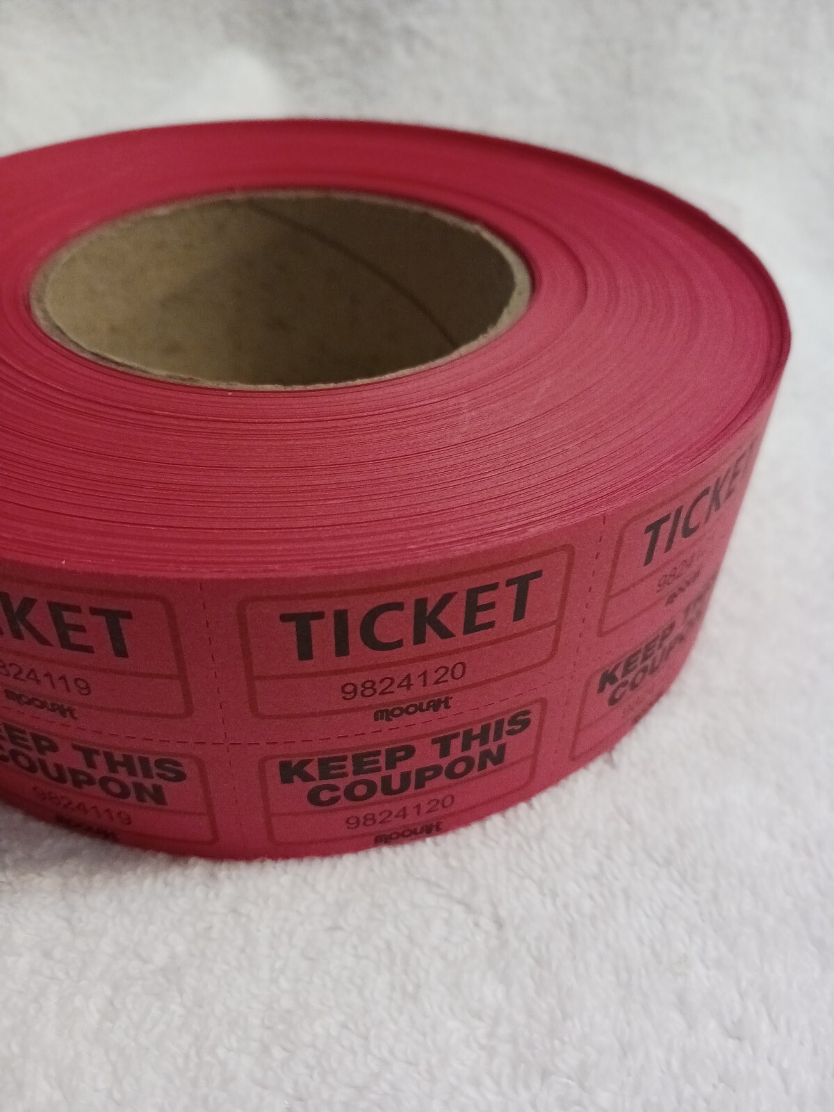 Double Roll of Raffle Tickets red