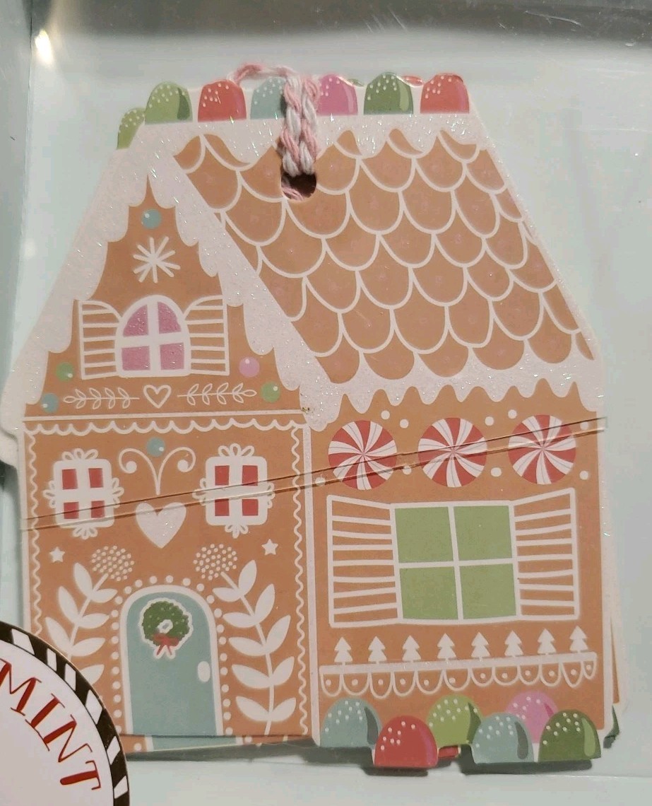 Peppermint & Pine 2 Boxes of Gingerbread House Gift Tags – Set of 20 (2 Designs)