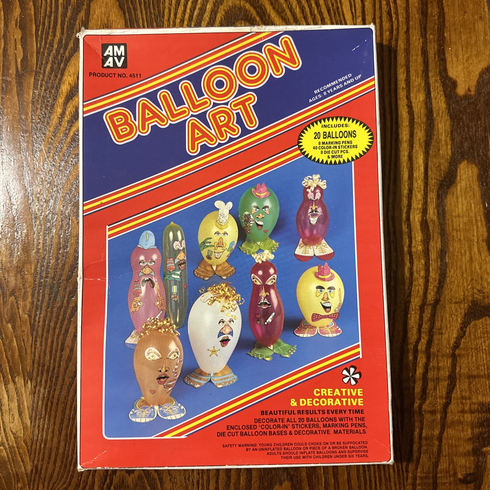 Balloon Art Creative Decorative Kit Birthday Party Vintage AMAV 1989 4511 NEW