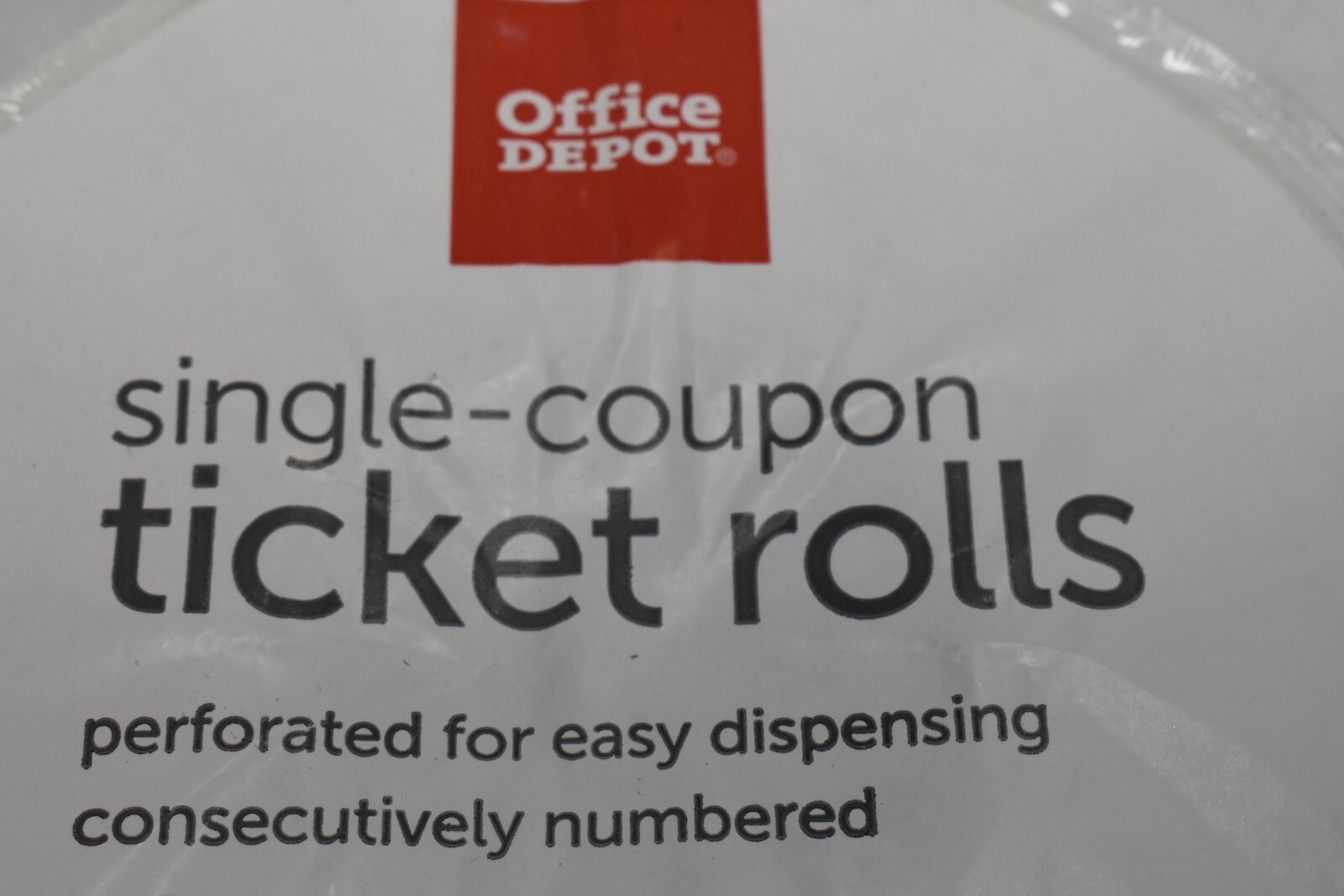 Raffle Ticket Roll of 2000 Tickets White Single Coupon Ticket Roll 759-131