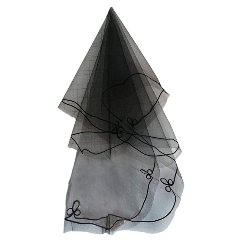 Wedding Veil Bridal Tulles Double Layer Long Halloween Cosplay Party Decor