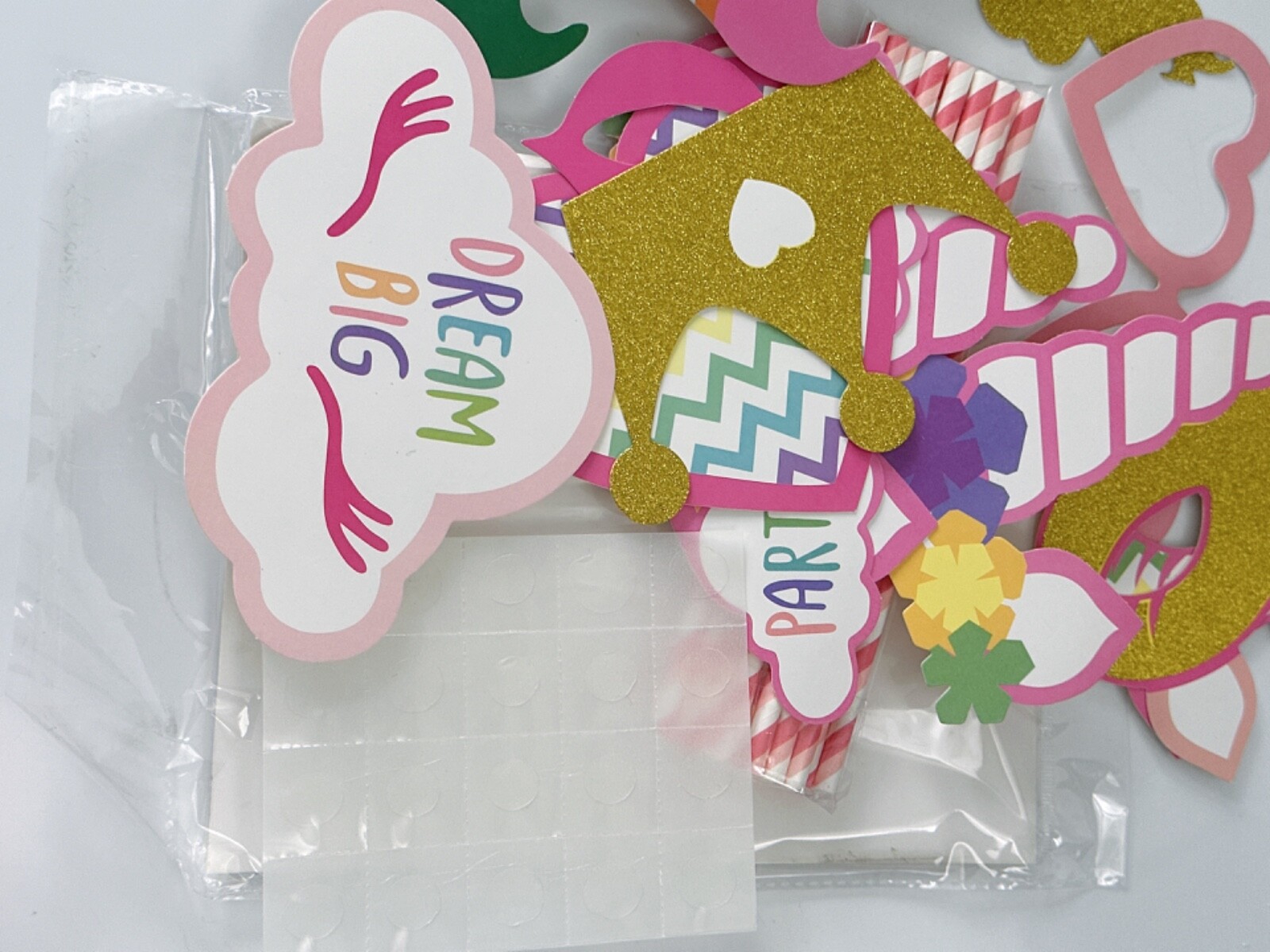 Girl Teen Unicorn Rainbow Pony Birthday Party Selfie Photo Booth Prop Game Signs