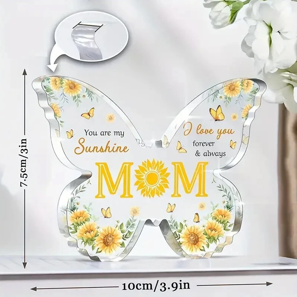 Butterfly Mum Acrylic Plaque Gift for Christmas