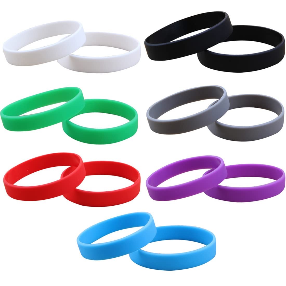 UQUABESO 15 Pcs Rubber Medium, Black, White, Grey, Red, Blue, Green, Purple