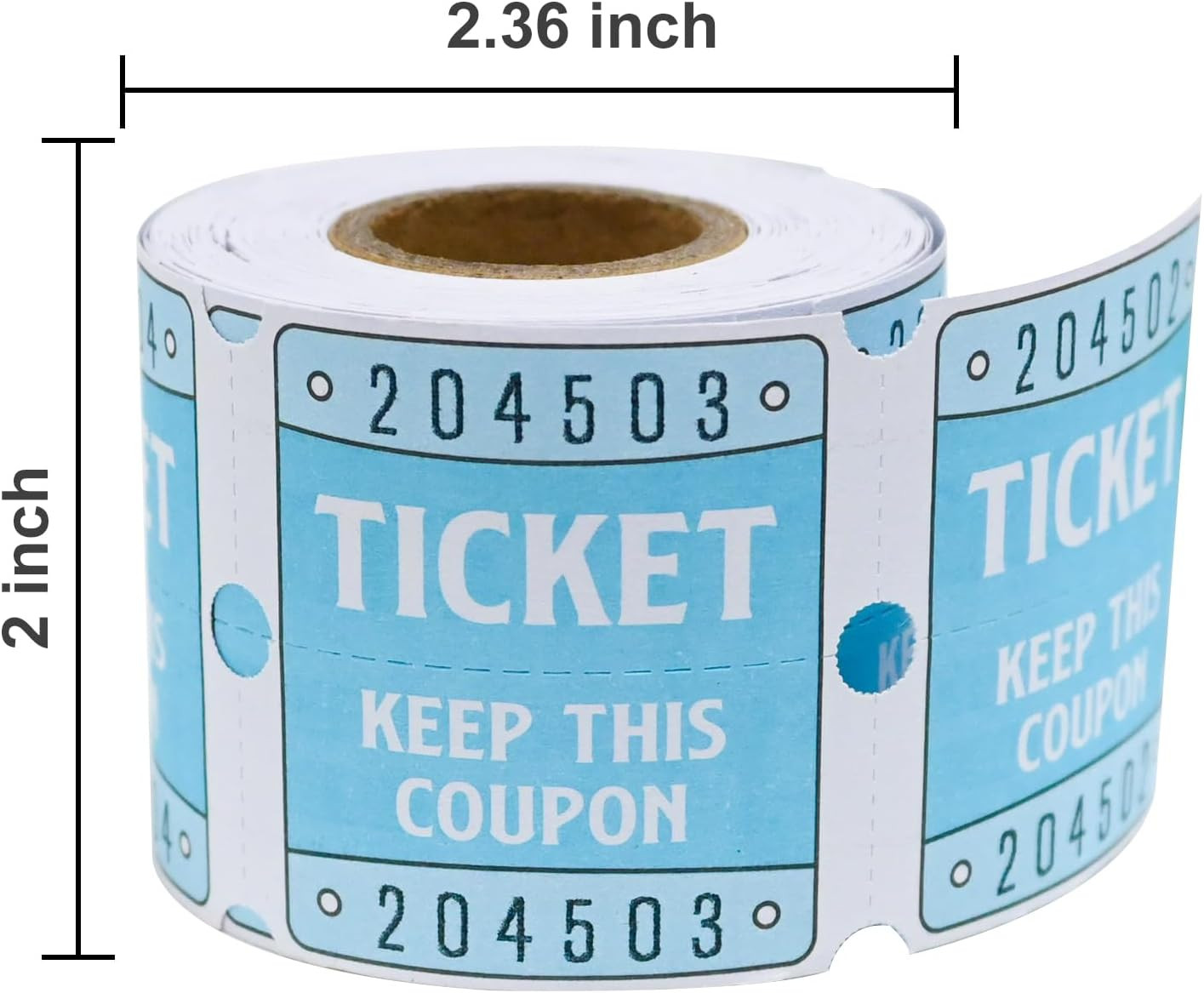 250 Raffle Tickets, 50/50 Double Roll Tickets for Raffles, Carnival, Door Prizes