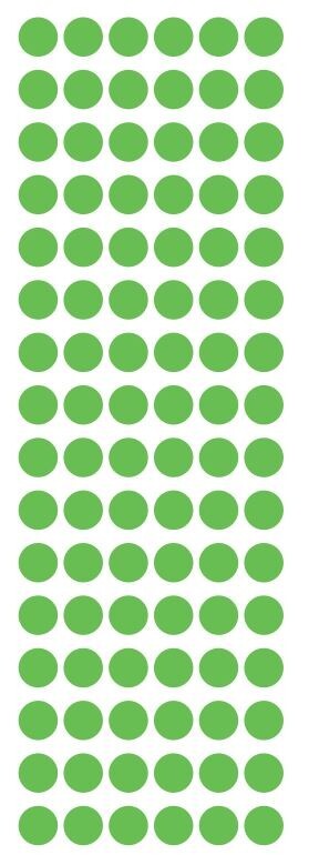 3/8″ Lime Green Dots Round Vinyl Color Code Inventory Dot Stickers 3/8 Inch