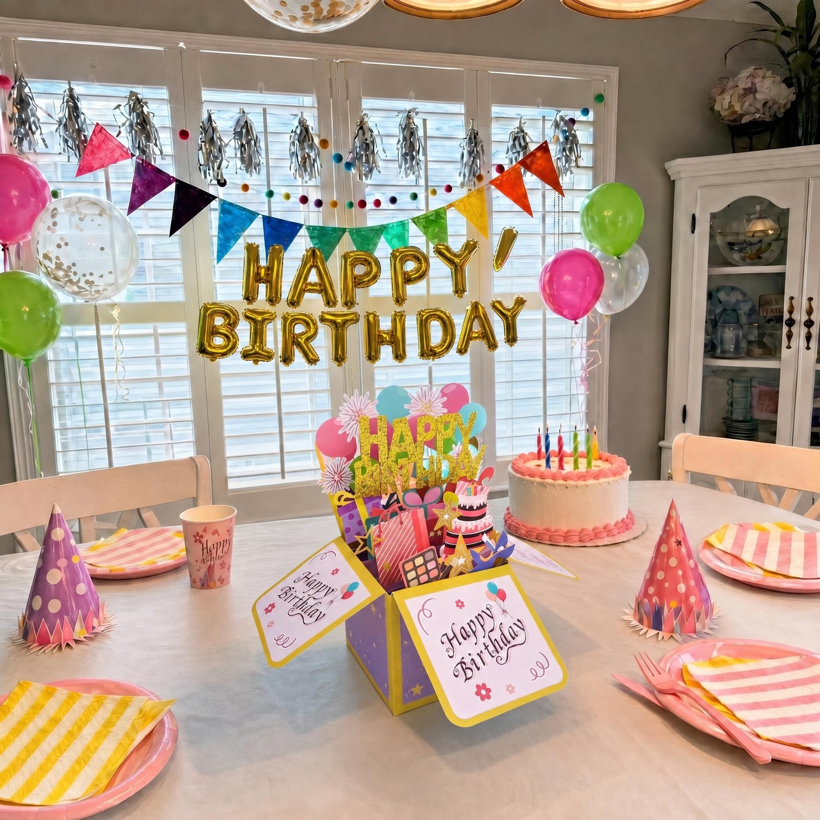 ROBBEAR Funny Happy Birthday Pop Up Card, 210 x 290 mm, Card