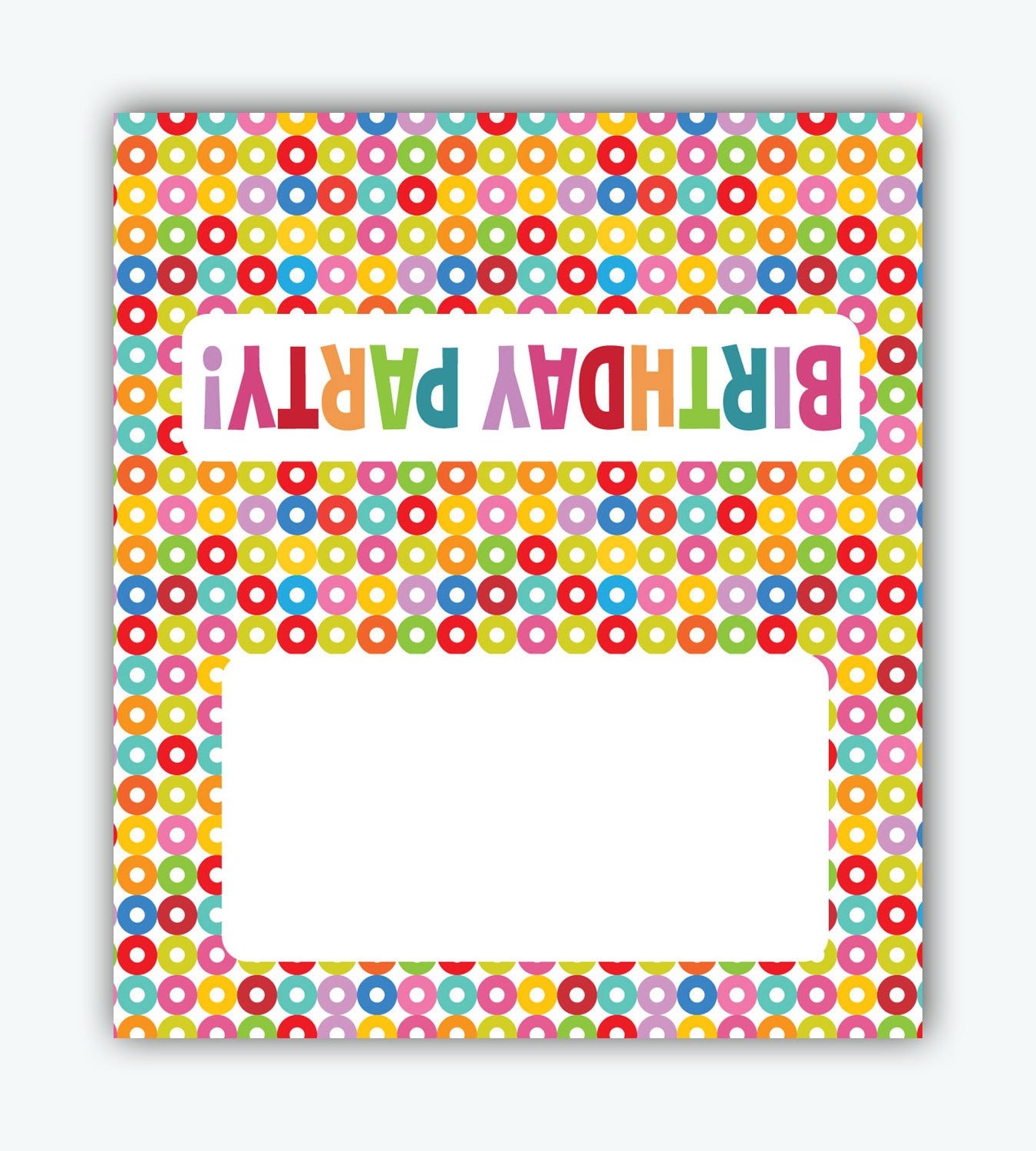 Colorful Happy Birthday Place Cards – 25 Place Cards – Party Place Cards -B77556