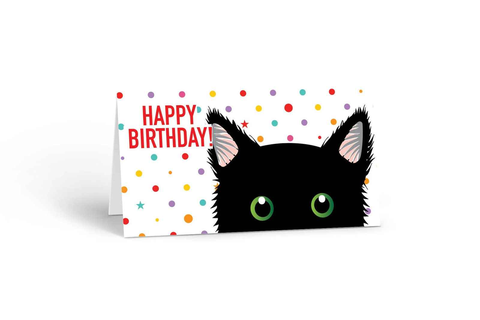 Black Cat Happy Birthday Place Cards – 25 Place Cards – Party Place – B77568