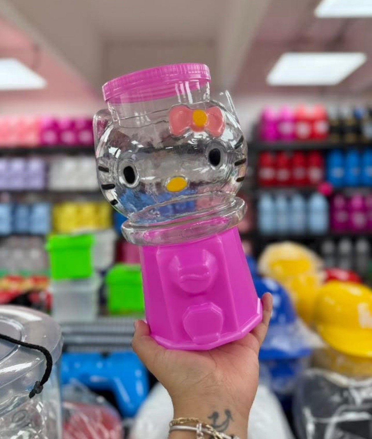 Hello Kitty Chiclera Plastic Dummy Gumball Machine Centerpiece Party Piñata 10Pk