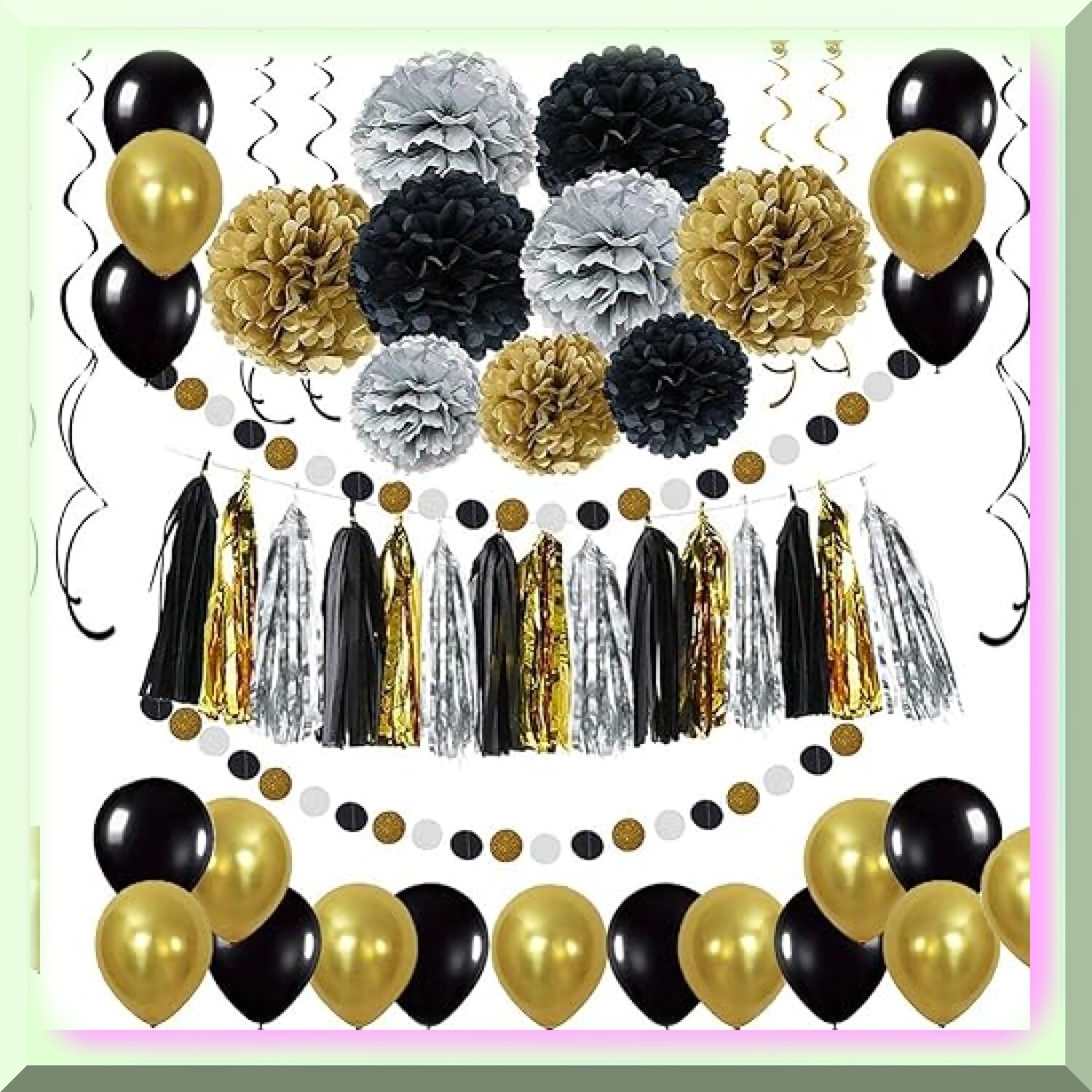 Golden Gala Party Decorations Kit