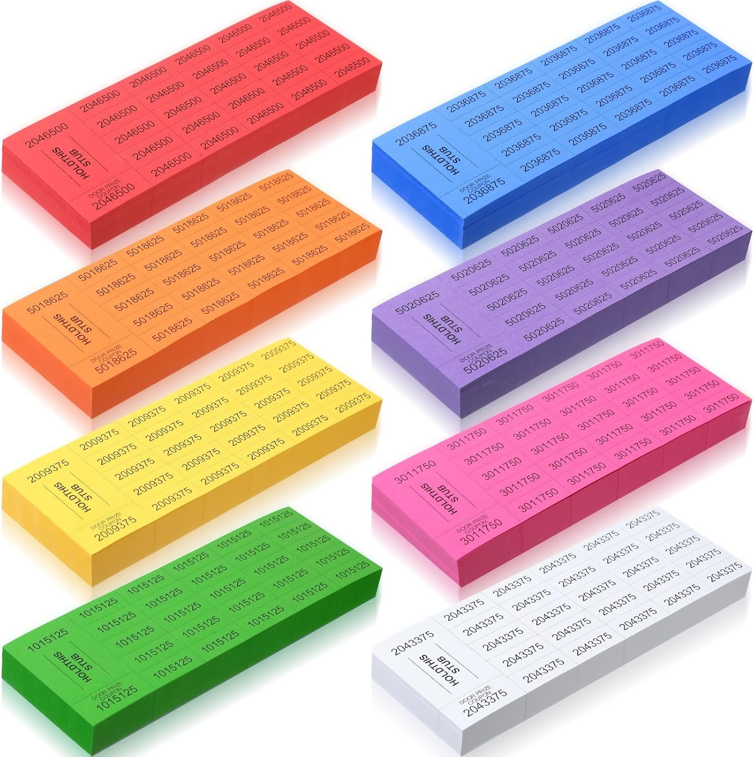 1000 Sheets 25 Bid Raffle Ticket Numbers – Chinese Auction Ticket Sheets for Eve