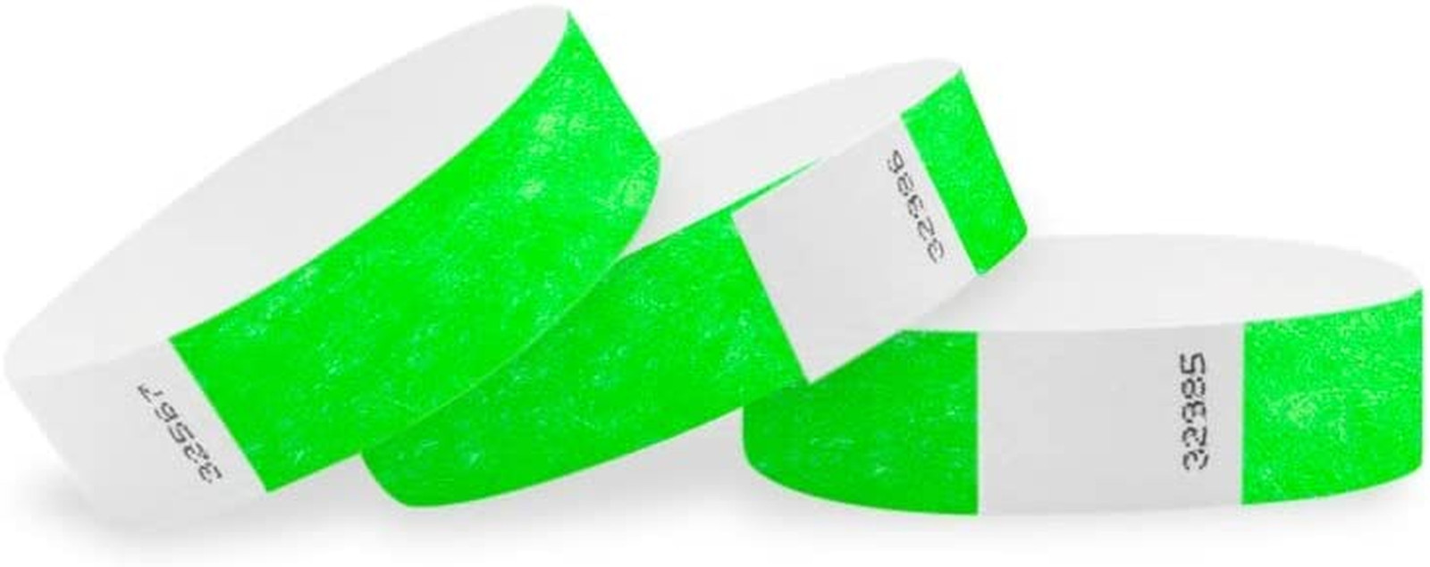 Neon Green 3/4″ Tyvek Wristbands – 500 Pack Paper Wristbands for Events
