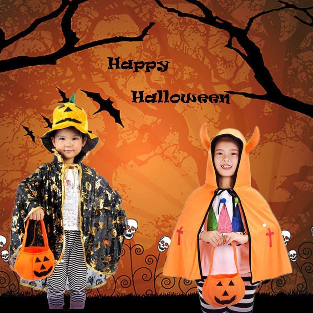 Halloween pumpkin candy bag kids party supplies