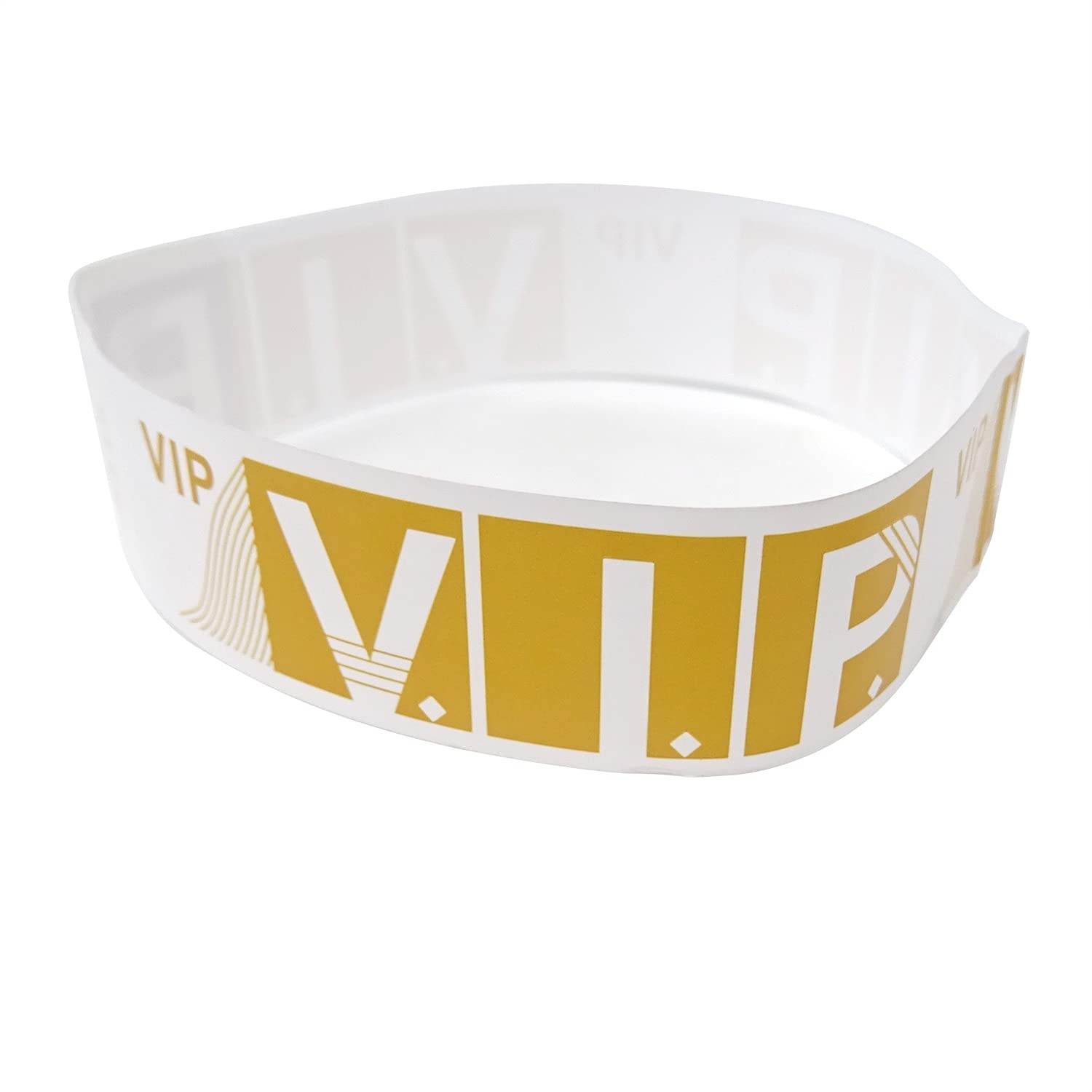 Honbay 100PCS Waterproof VIP Wristbands Gold Party 9.84*0.75inch,