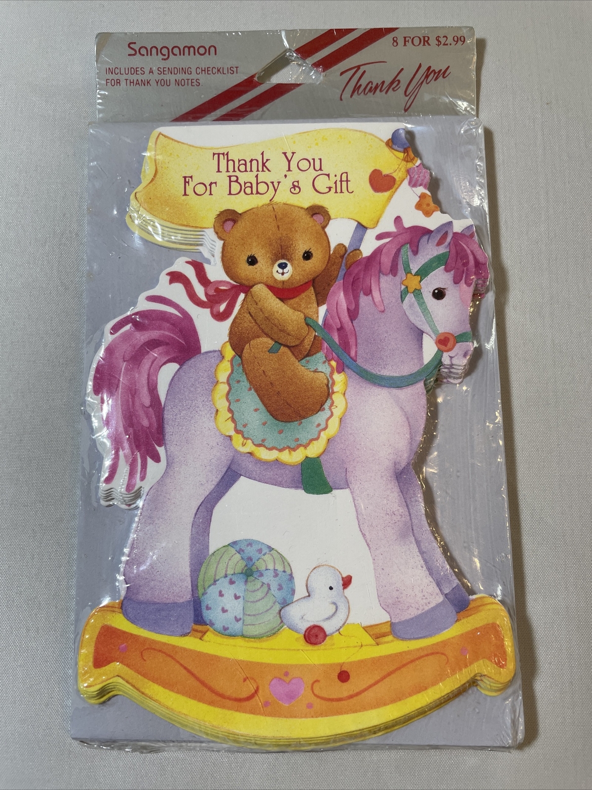 Sangamon Thank You For Baby’s Gift Set Of 8 Cards New In Package Made In USA