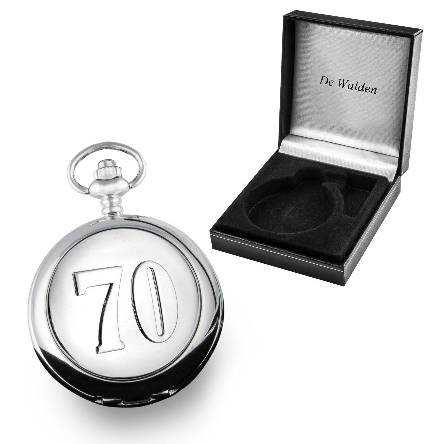 70th Birthday Engraved Pocket Watch Gift Husband Grandad Dad Papa 70 Years Gift
