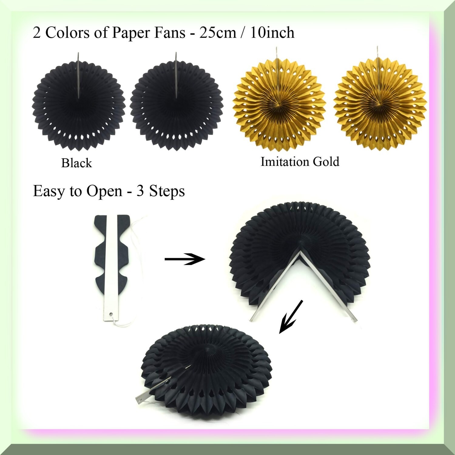 Party Decor Kit with Balloons Fans and Pompoms