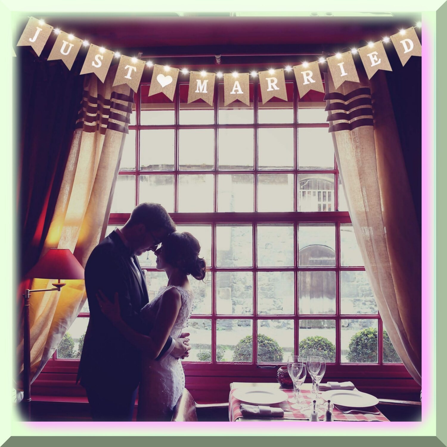 Enchanted Ever After LED Fairy Light Burlap Banner