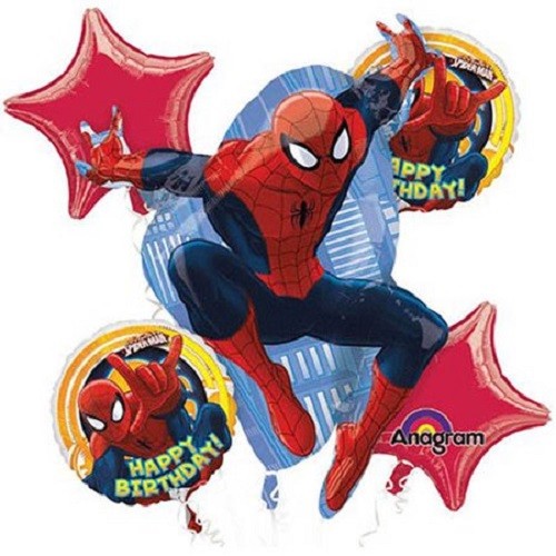 Spiderman Ultimate Character Theme Foil Balloon Bouquet