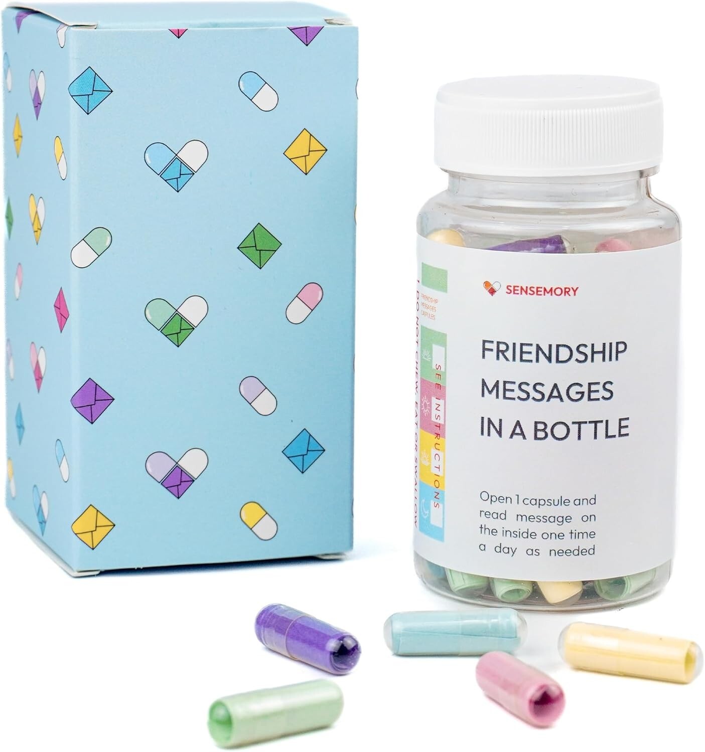 50 Friendship Capsule Letters Messages in a Bottle, for Women, BFF, Sister Gifts