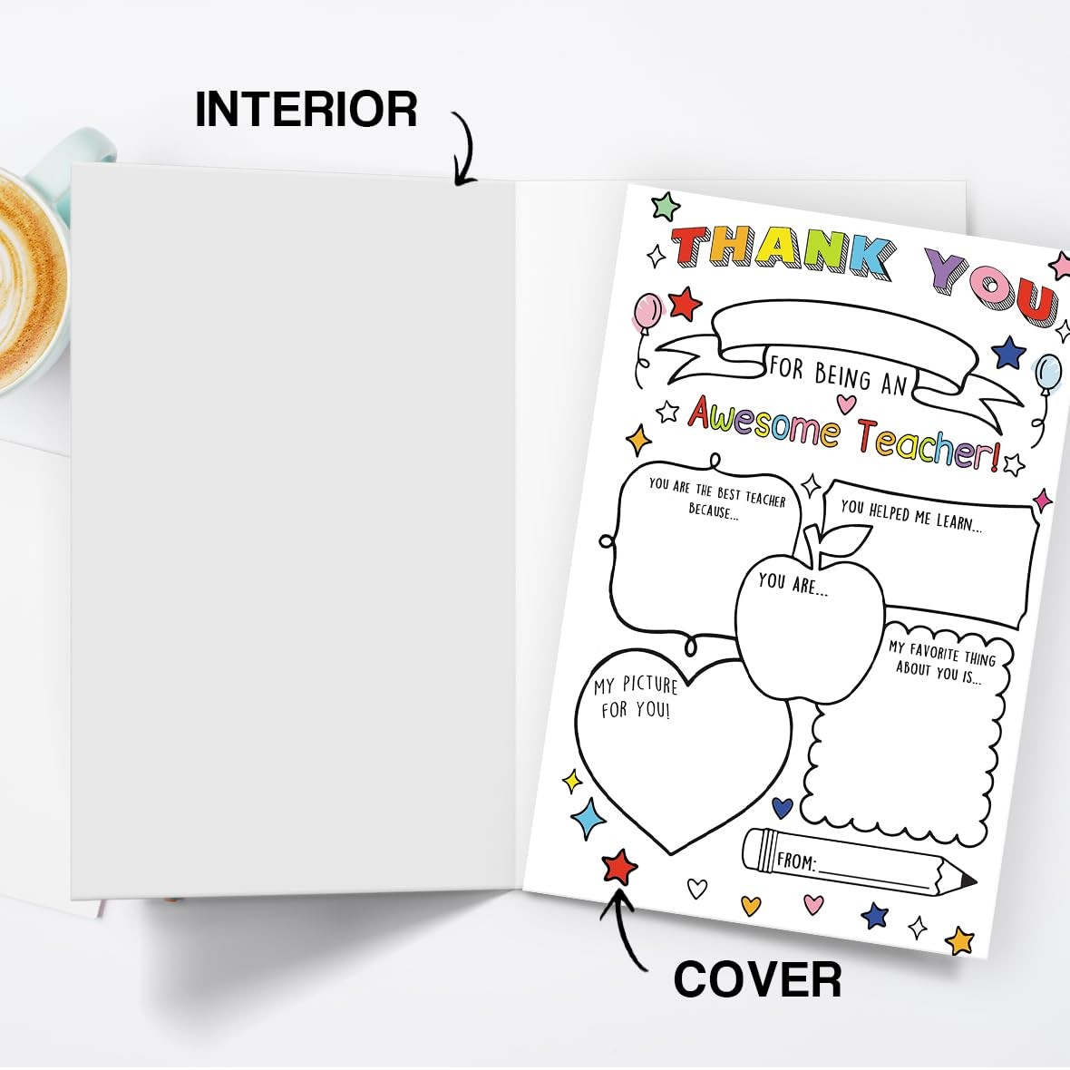 Hongshan Thank You Card for 20.5cm x 13.5cm / 8″ x 5.3″ (folded), hs-169