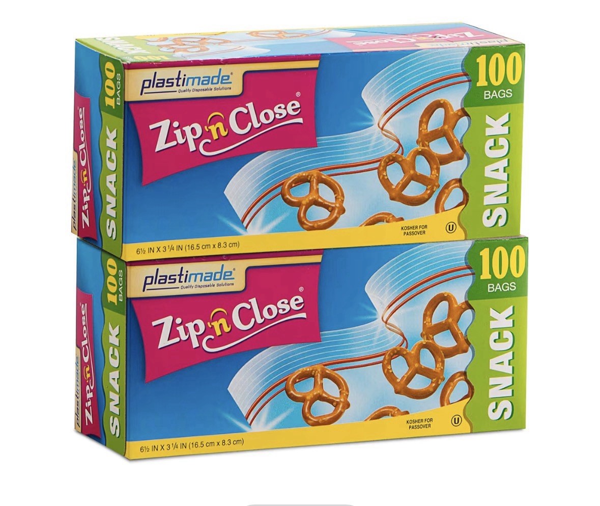 Resealable Snack Bags – 200 Disposable Bags for Food Storage and Travel