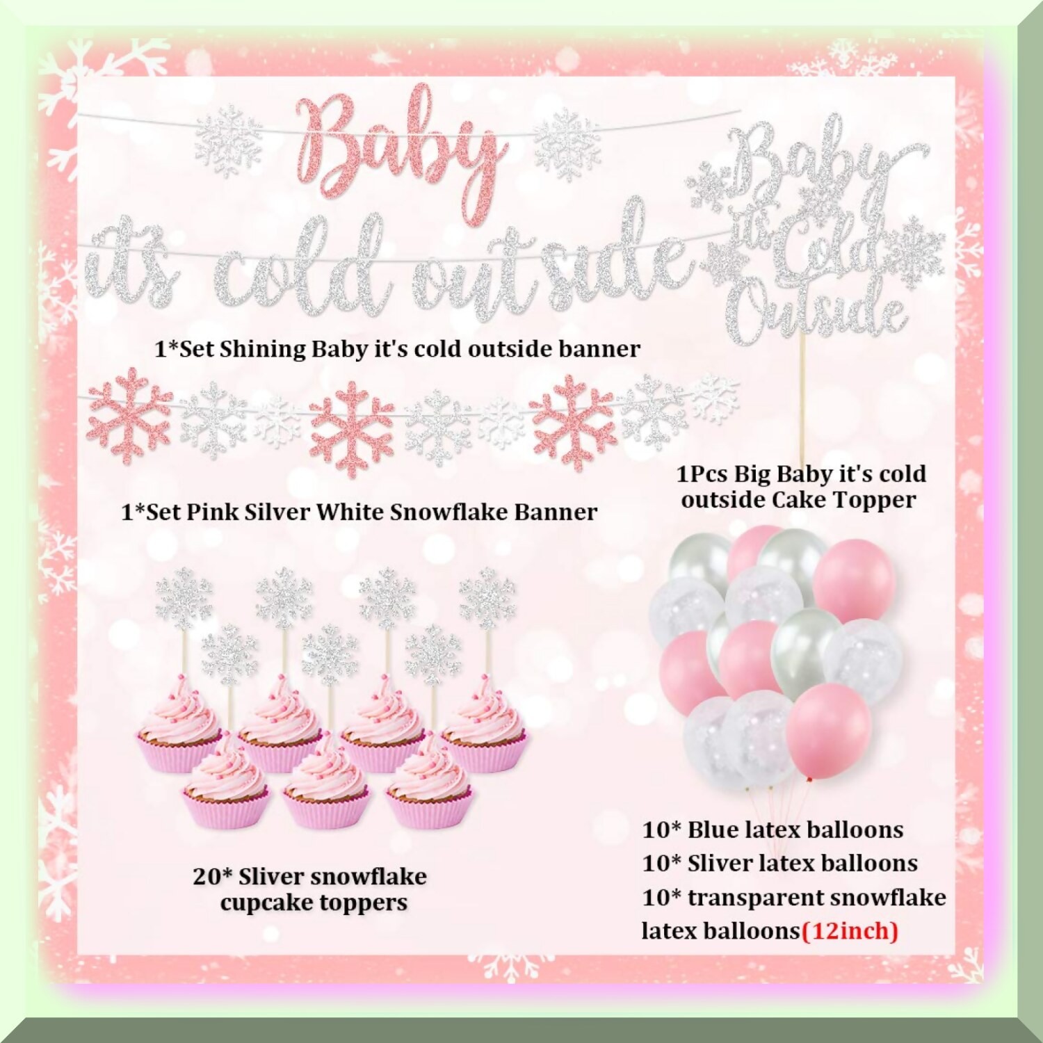 Winter Wonderland Baby Shower and Birthday Party Supplies