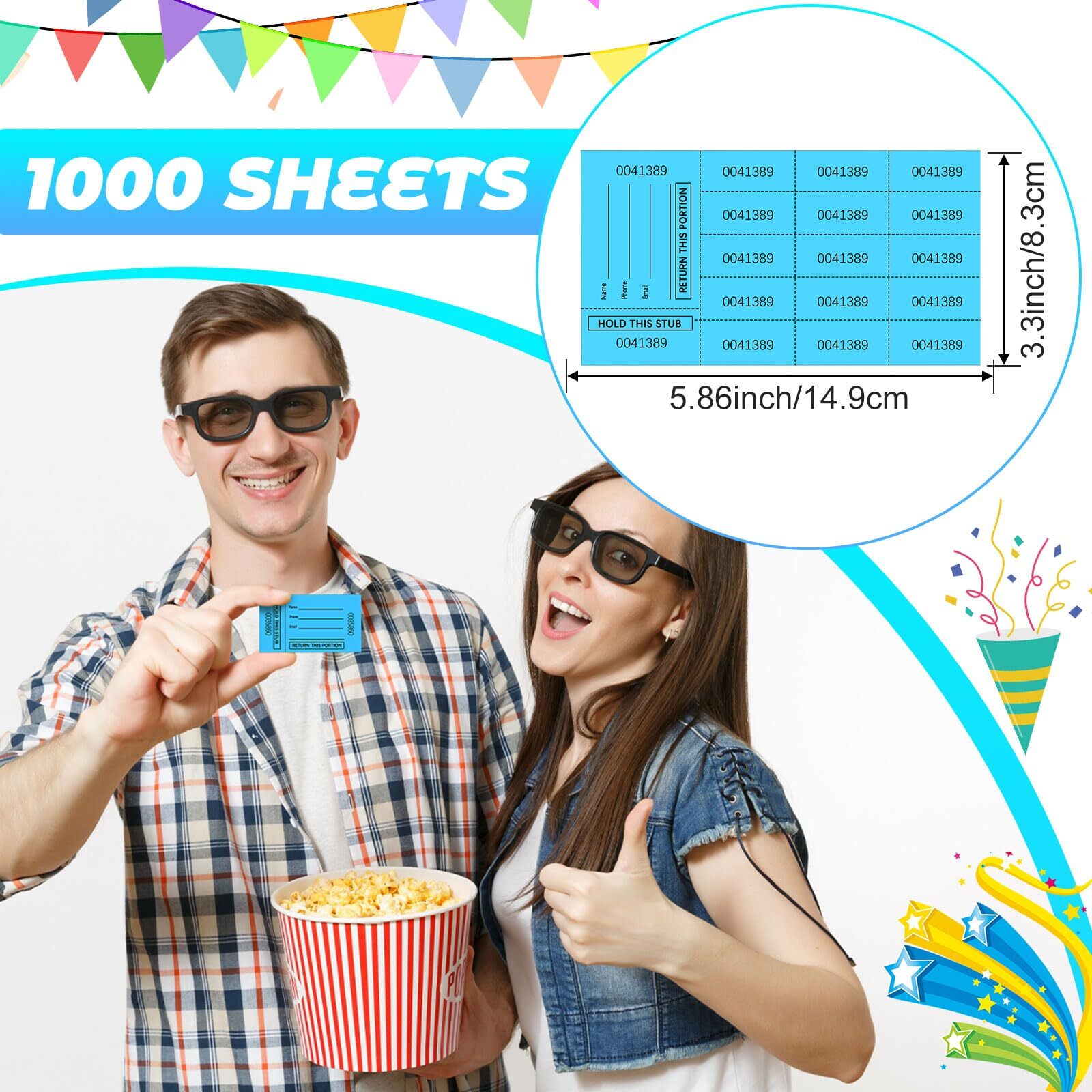1000 Sheet 15 Bid Raffle Tickets Chinese Auction Tickets Sheets Auction Fundr…
