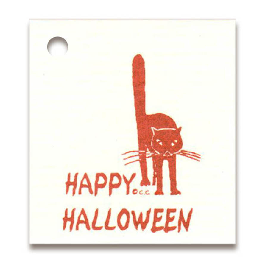 50 *SMALL*AUTUMN CAT HANG TAGS HALLOWEEN PRICE1-1/4″x 1-1/2″ Crafts Kitty~Tie On