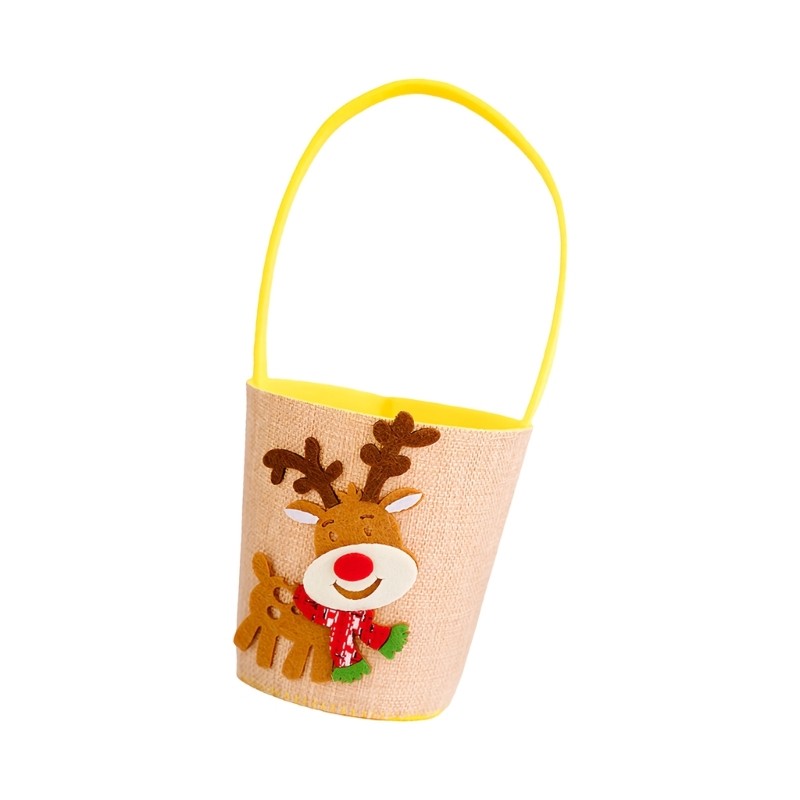 Creative Cartoon Christmas Candy Bag Reusable Fabric Decoration For Holiday