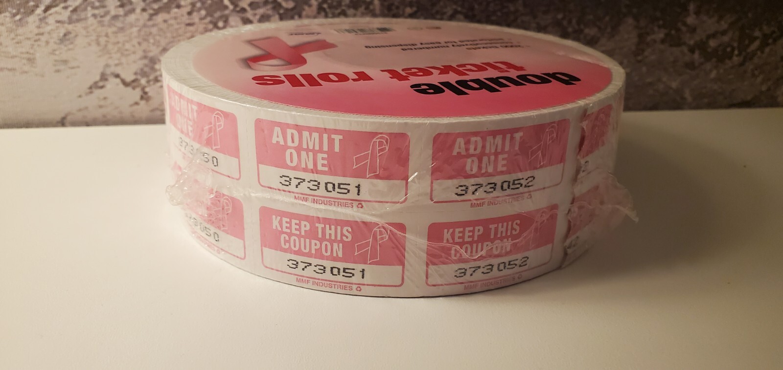 Roll of 2000 Double Stub Tickets Door Prize Raffle 50/50 Carnival Events