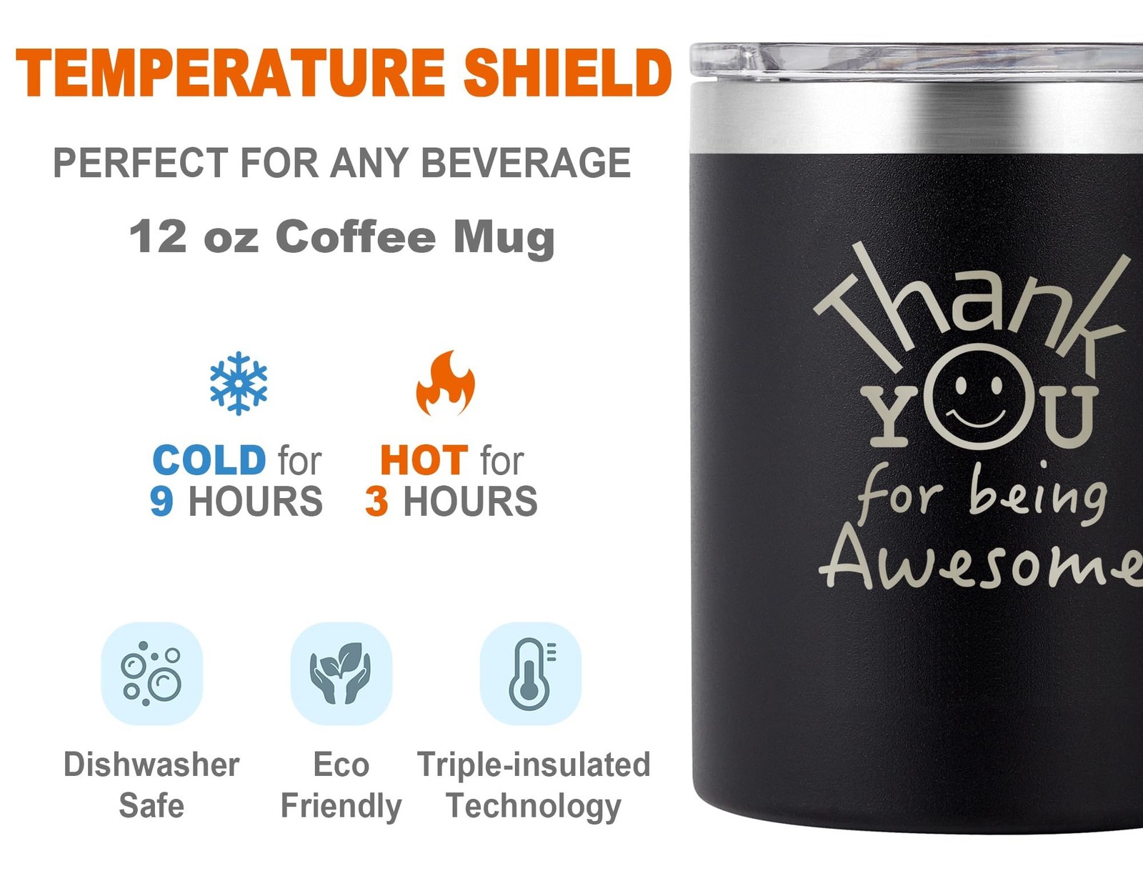 DLOCCOLD Thank You Gifts for Men, Thank You for Being Awesome Mug for Coworke…