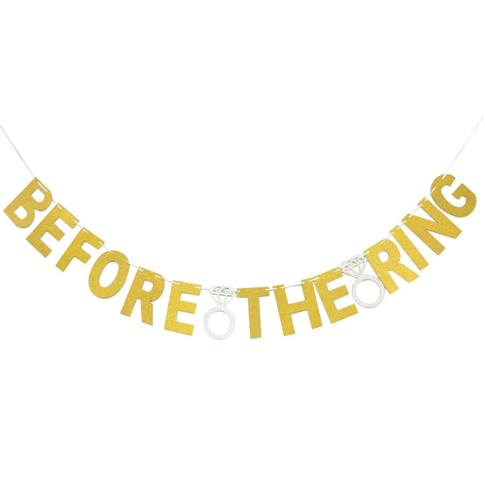 Bachelor Party Paper Banner Bunting Flag Single Party Glitter Letter Pull Flag