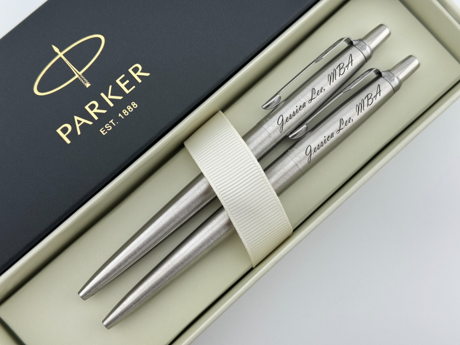 Personalized Engraved Parker IM Ballpoint Pen, Parker Gift Box, Black/Blue Ink