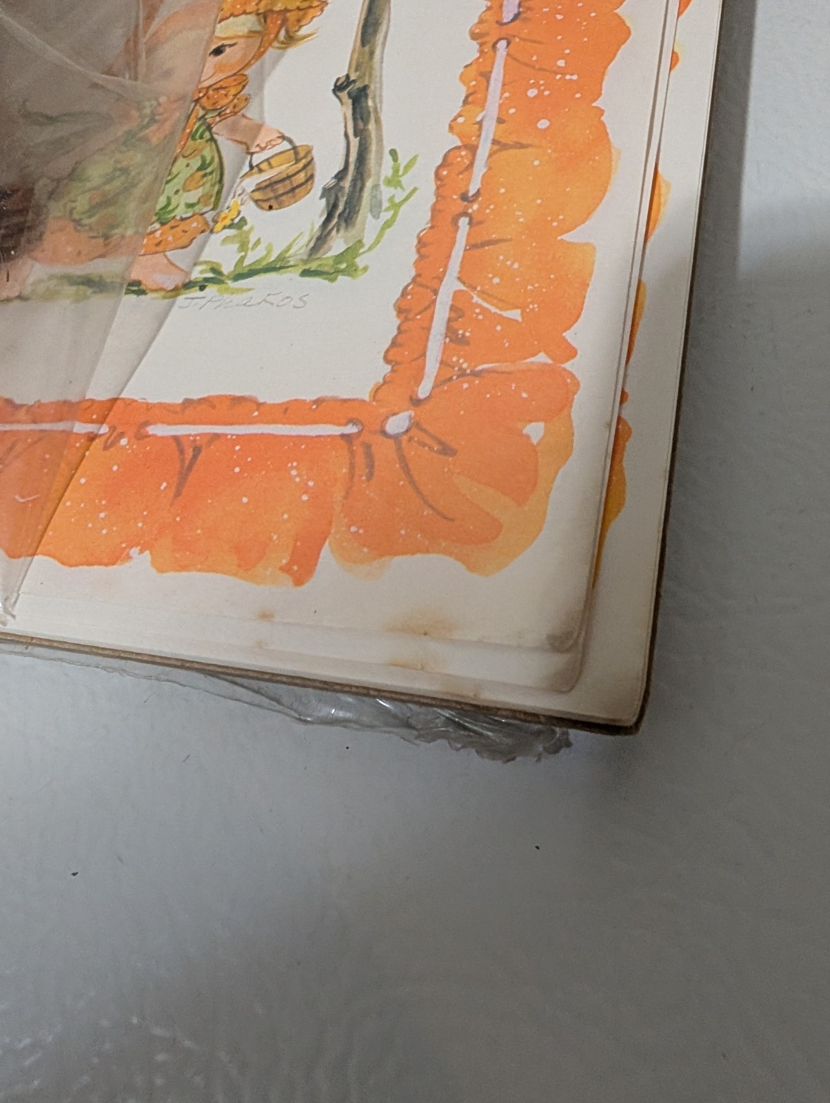 Vtg “Peaches ‘n Cream” 12 matching Napkins & Placemats J phakos art READ