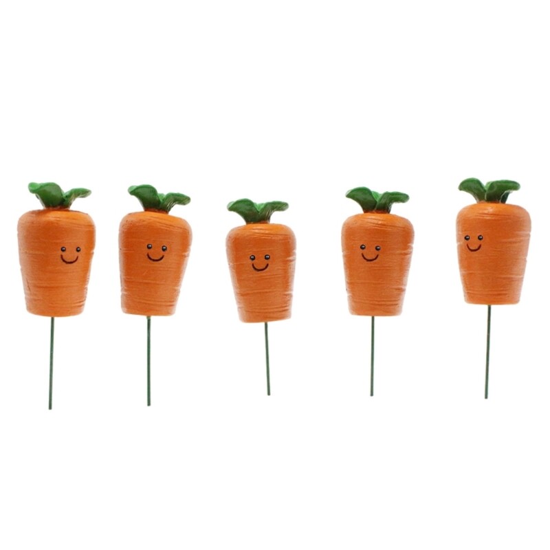 Artificial Carrot Statue Plant Stake for Spring Outdoor Parterre Decors