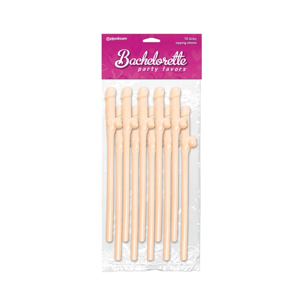 10 Pack Dicky Sipping Straws – Bachelorette Party Funny Gag Gift Favors