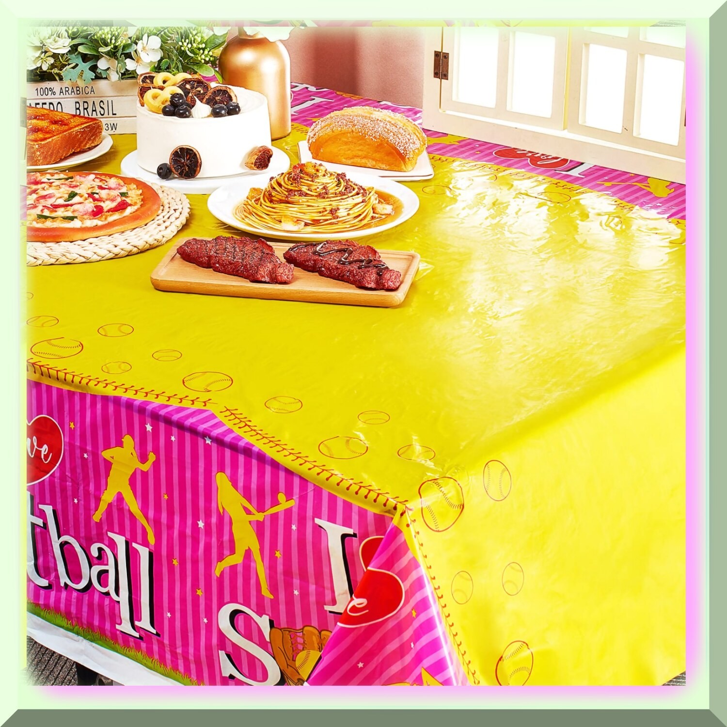 Sporty Splash Waterproof Table Cover 130x220cm Set of 3