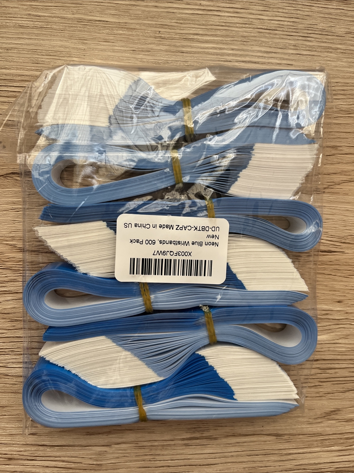 600 Count Blue Paper Wristbands for Events 3/4″ Tyvek Wrist Bands Waterproof
