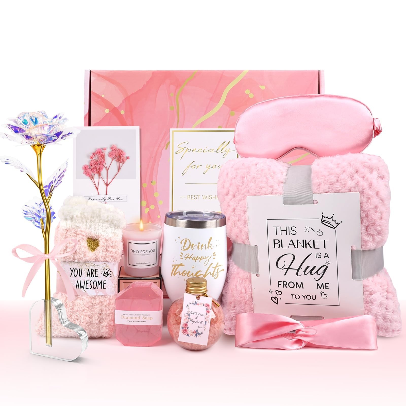 Valentines Day SPA Gifts for Women Self Care Gifts Get Well Soon Gifts, Rose …