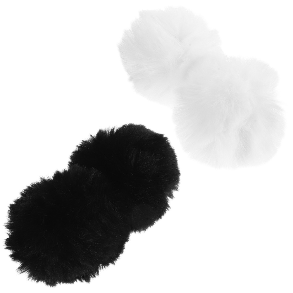 4Pcs Reusable Fluffy Bunny Tails with Pin Plush Rabbit Tail Party Accessories