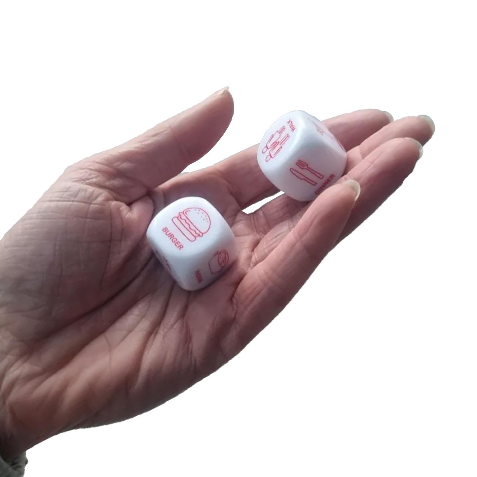 Valentines Date Deciding Dice Set of 2 Spontaneous Activity and Food Choices