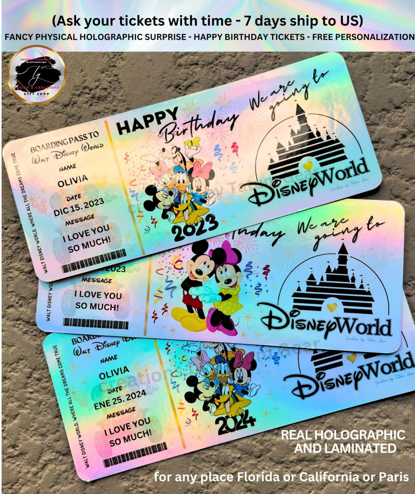 A COLLECTIBLE 2025 FANCY HOLOGRAPHIC Custom Surprise BDAY Ticket – Reveal